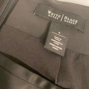EUC White House Black Market rich black skirt